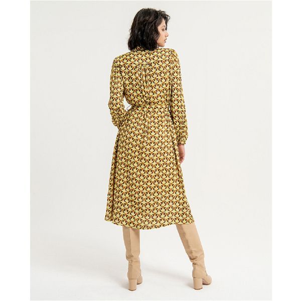 Vestido midi cuello mao4