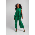 Pantalón Fluido Encaje Verde Limoncello5